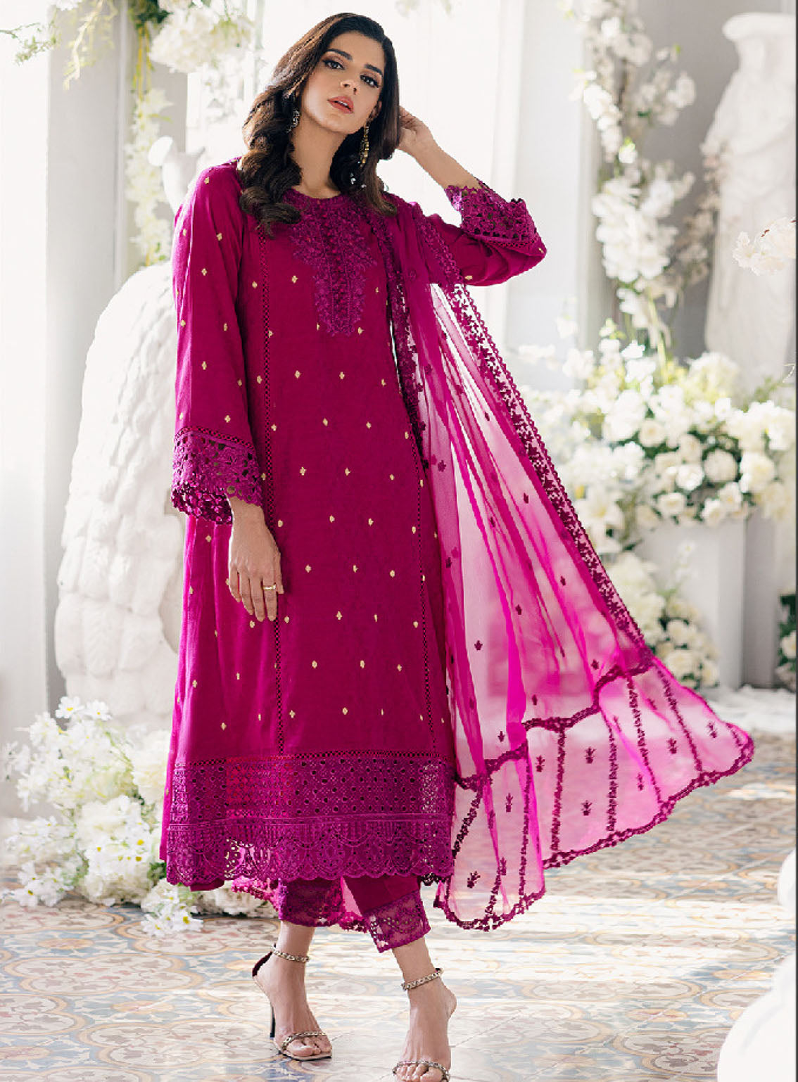 Ensembles By Azure Embroidered Jacquard Lawn Suits Unstitched 3 Piece - AZU24EJL PETUNIA PLUM Ensembles By Azure Embroidered Jacquard Lawn Suits Unstitched 3 Piece - AZU24EJL PETUNIA PLUM