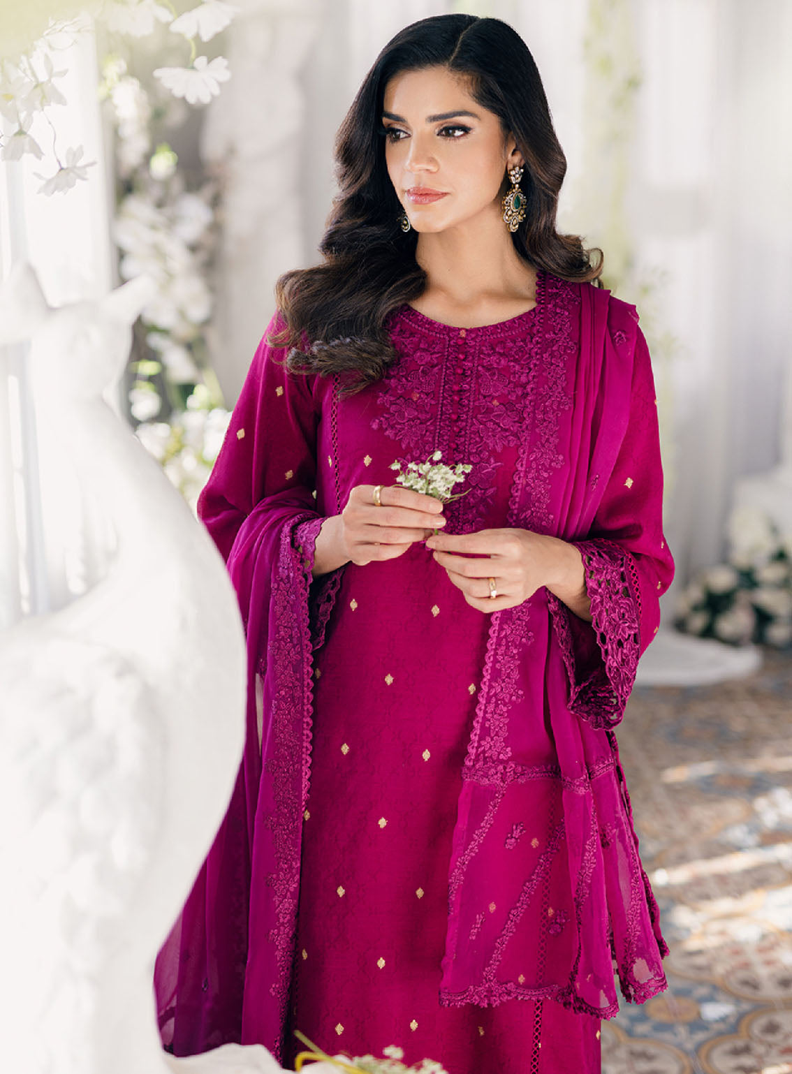 Ensembles By Azure Embroidered Jacquard Lawn Suits Unstitched 3 Piece - AZU24EJL PETUNIA PLUM Ensembles By Azure Embroidered Jacquard Lawn Suits Unstitched 3 Piece - AZU24EJL PETUNIA PLUM