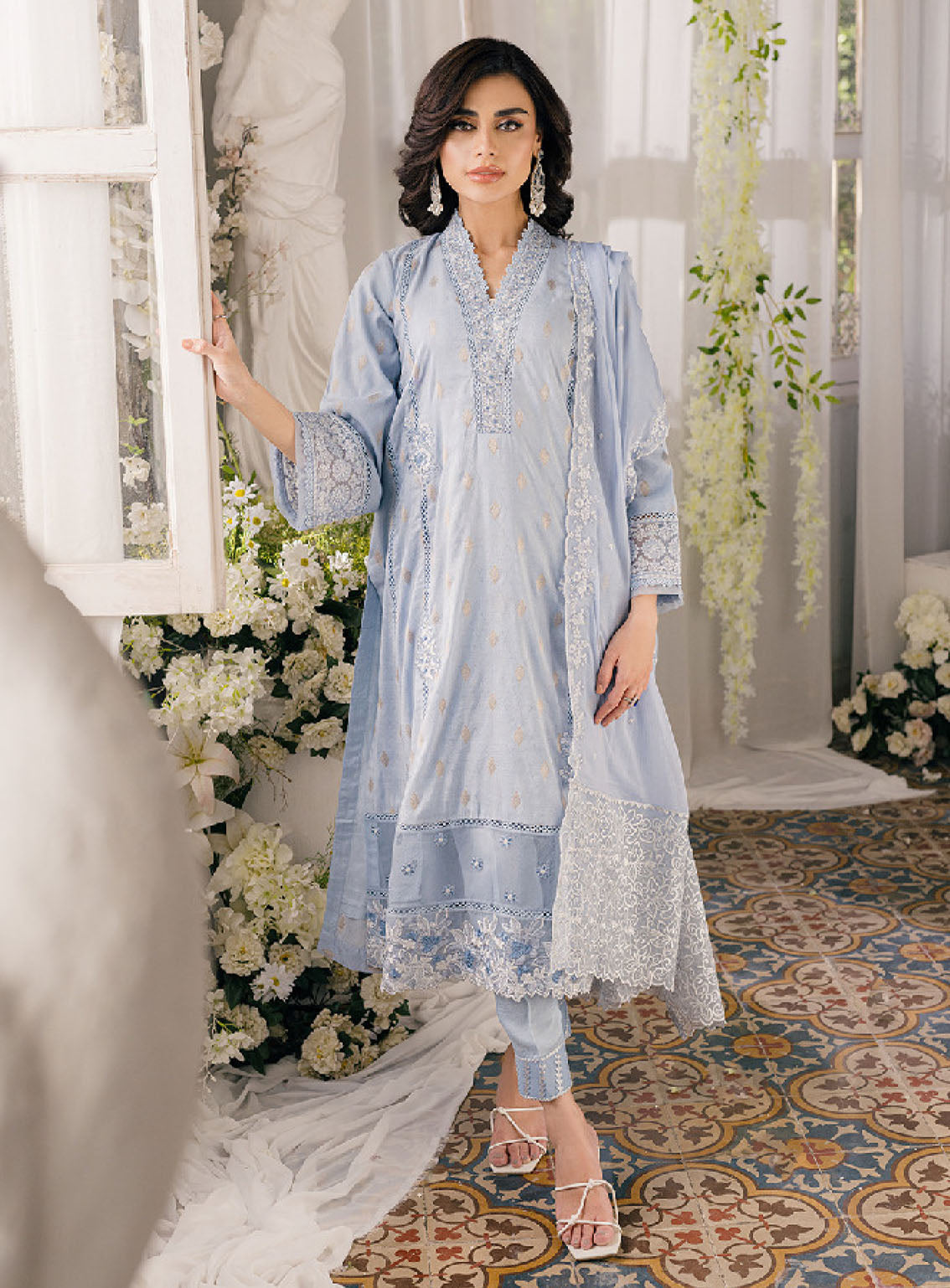Ensembles By Azure Embroidered Jacquard Lawn Suits Unstitched 3 Piece - AZU24EJL SLATE SYMPHONY Ensembles By Azure Embroidered Jacquard Lawn Suits Unstitched 3 Piece - AZU24EJL SLATE SYMPHONY