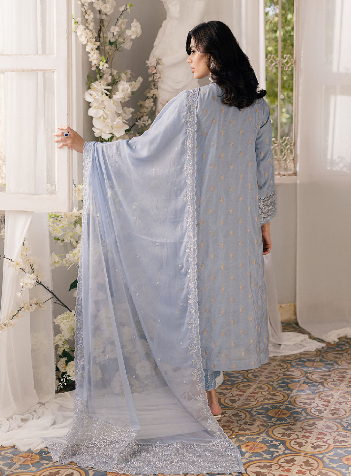 Ensembles By Azure Embroidered Jacquard Lawn Suits Unstitched 3 Piece - AZU24EJL SLATE SYMPHONY Ensembles By Azure Embroidered Jacquard Lawn Suits Unstitched 3 Piece - AZU24EJL SLATE SYMPHONY