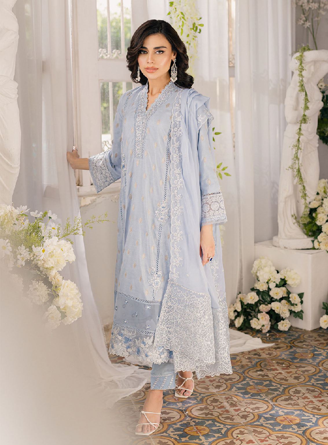 Ensembles By Azure Embroidered Jacquard Lawn Suits Unstitched 3 Piece - AZU24EJL SLATE SYMPHONY Ensembles By Azure Embroidered Jacquard Lawn Suits Unstitched 3 Piece - AZU24EJL SLATE SYMPHONY