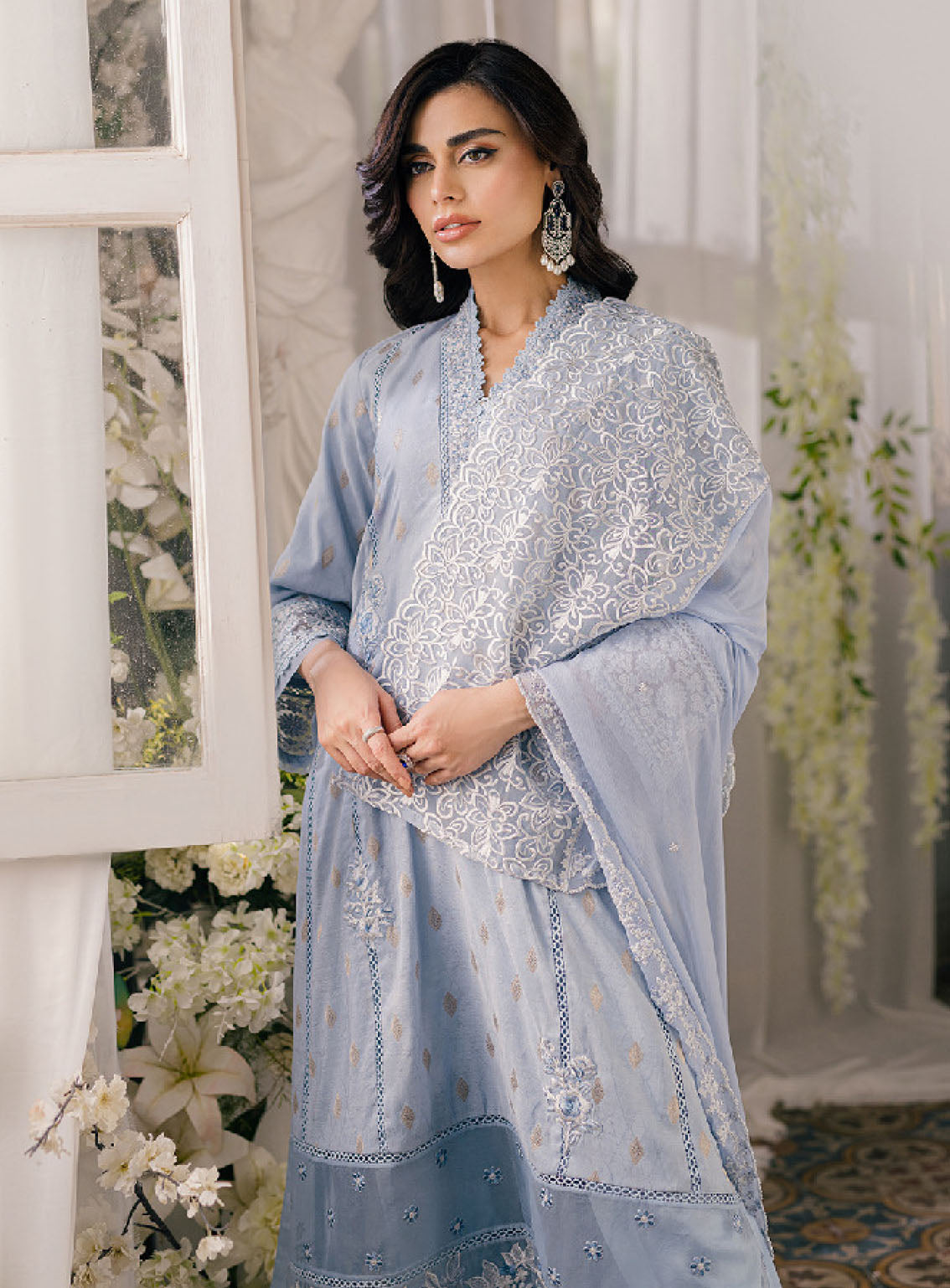 Ensembles By Azure Embroidered Jacquard Lawn Suits Unstitched 3 Piece - AZU24EJL SLATE SYMPHONY Ensembles By Azure Embroidered Jacquard Lawn Suits Unstitched 3 Piece - AZU24EJL SLATE SYMPHONY