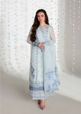 Ensembles By Azure Festive Embroidered Chiffon 3 Piece Unstitched Suit AZU26EF D-04 AQUARIA