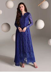 Ensembles By Azure Festive Embroidered Chiffon 3 Piece Unstitched Suit AZU26EF D-08 SALVIA