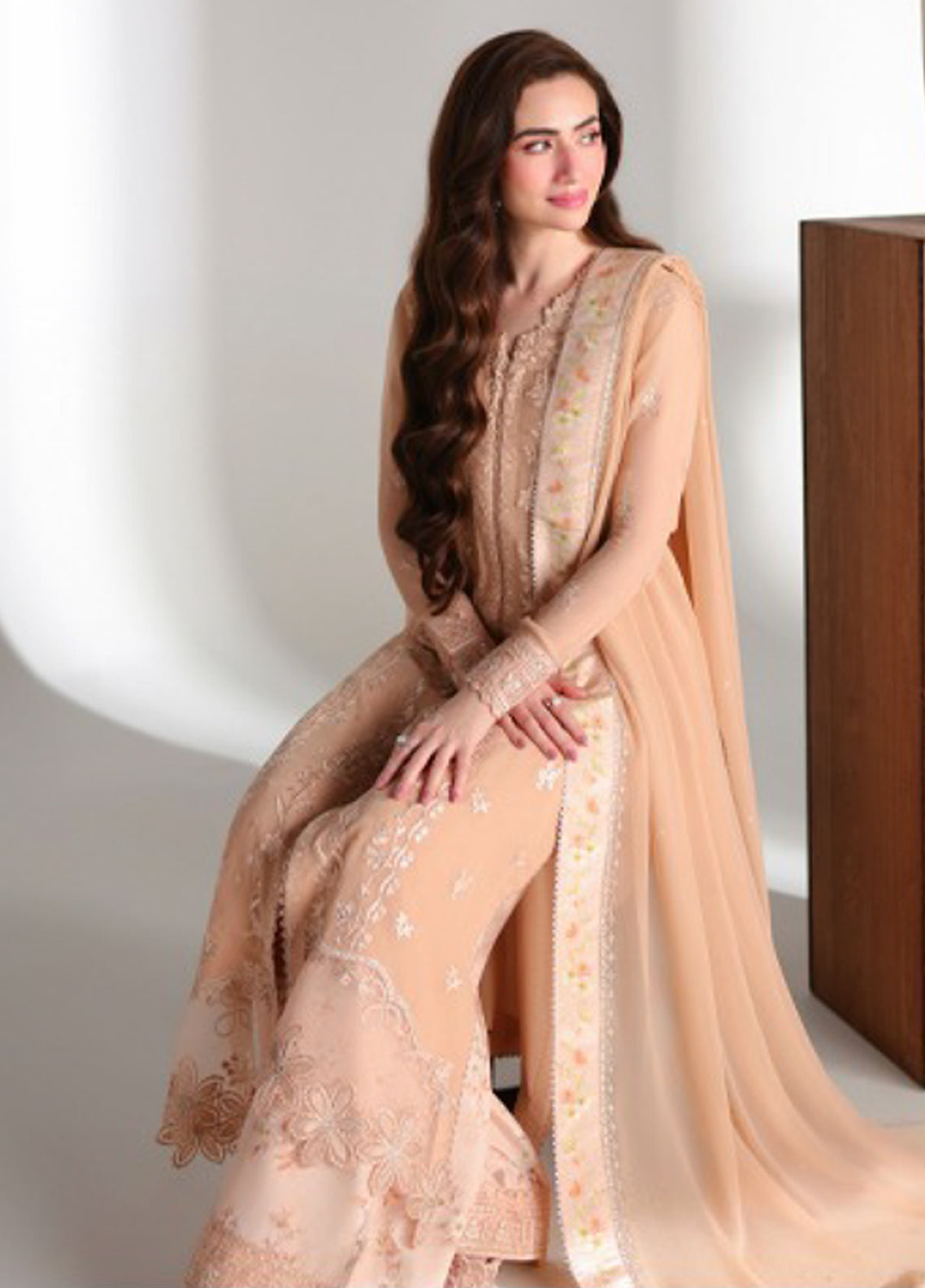Ensembles By Azure Festive Embroidered Chiffon 3 Piece Unstitched Suit AZU26EF D-10 CREAM DREAM Ensembles By Azure Festive Embroidered Chiffon 3 Piece Unstitched Suit AZU26EF D-10 CREAM DREAM
