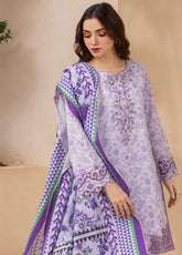 Essentail By Zellbury Embroidered Lawn 3 Piece Unstitched Suit WUS26E30712