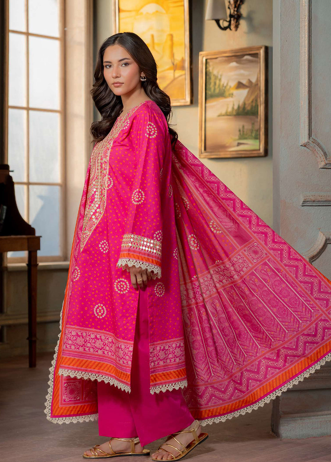 Essential By Zellbury Embroidered Lawn 3 Piece Unstitched Suit WUS26E30502 Essential By Zellbury Embroidered Lawn 3 Piece Unstitched Suit WUS26E30502