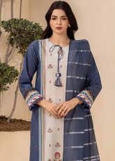 Essential By Zellbury Printed Lawn 3 Piece Unstitched Suit WUS26E30706
