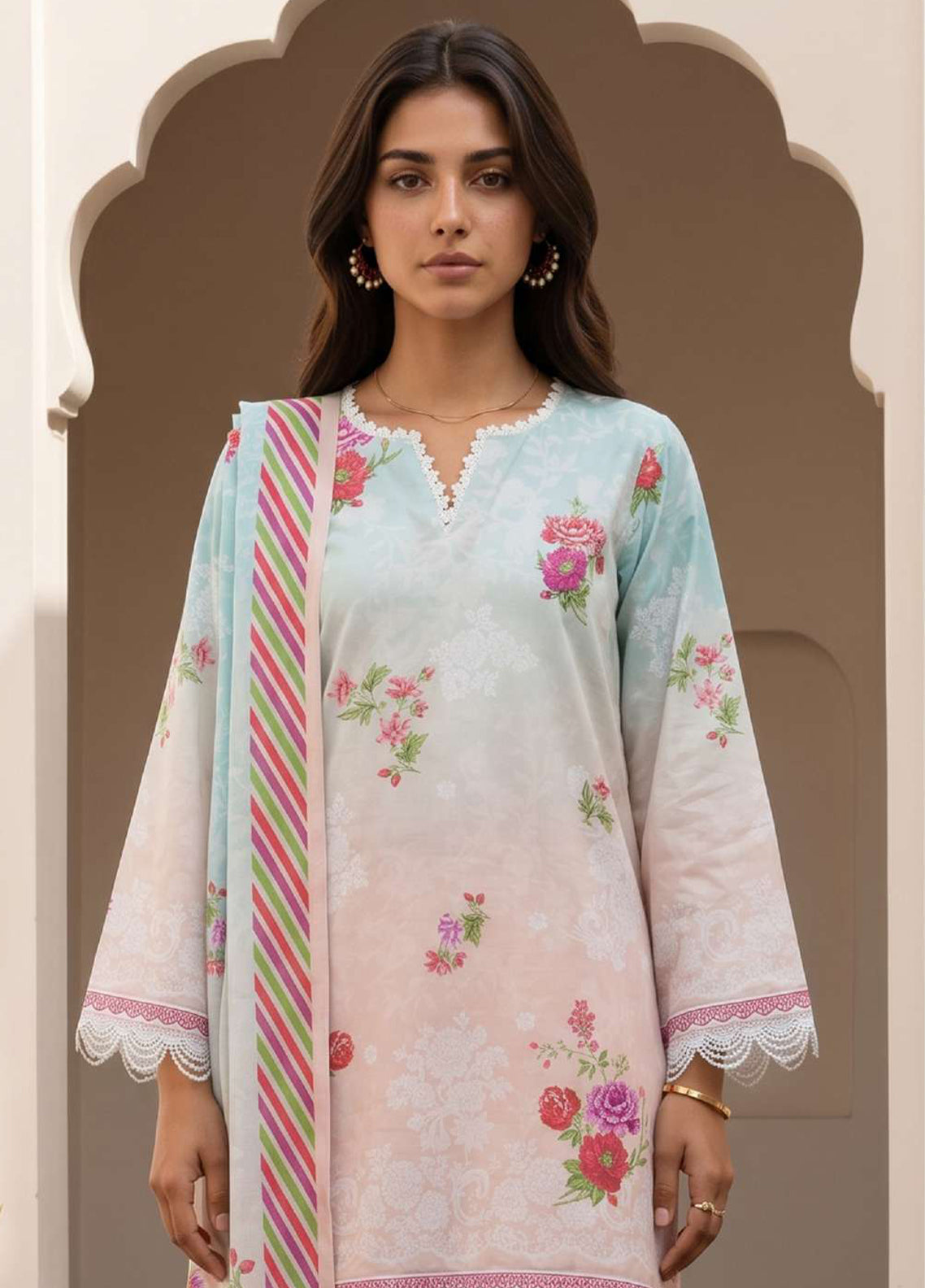 Essential By Zellbury Printed Lawn 3 Piece Unstitched Suit WUS26X31032 Essential By Zellbury Printed Lawn 3 Piece Unstitched Suit WUS26X31032