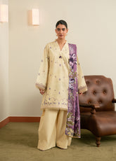 Essentials By Seran Embroidered Lawn 3 Piece Unstitched Suit SRN26EV2 D-02 AVIELLE