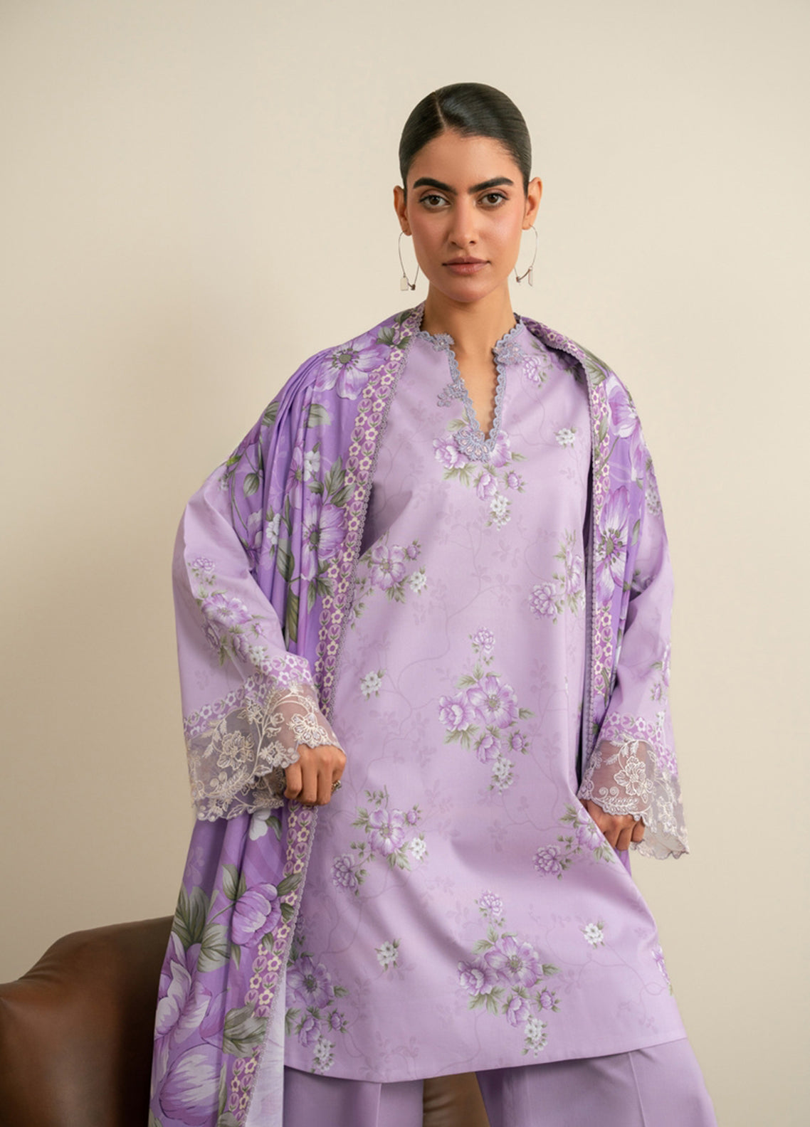 Essentials By Seran Embroidered Lawn 3 Piece Unstitched Suit SRN26EV2 D-03 VELINA Essentials By Seran Embroidered Lawn 3 Piece Unstitched Suit SRN26EV2 D-03 VELINA