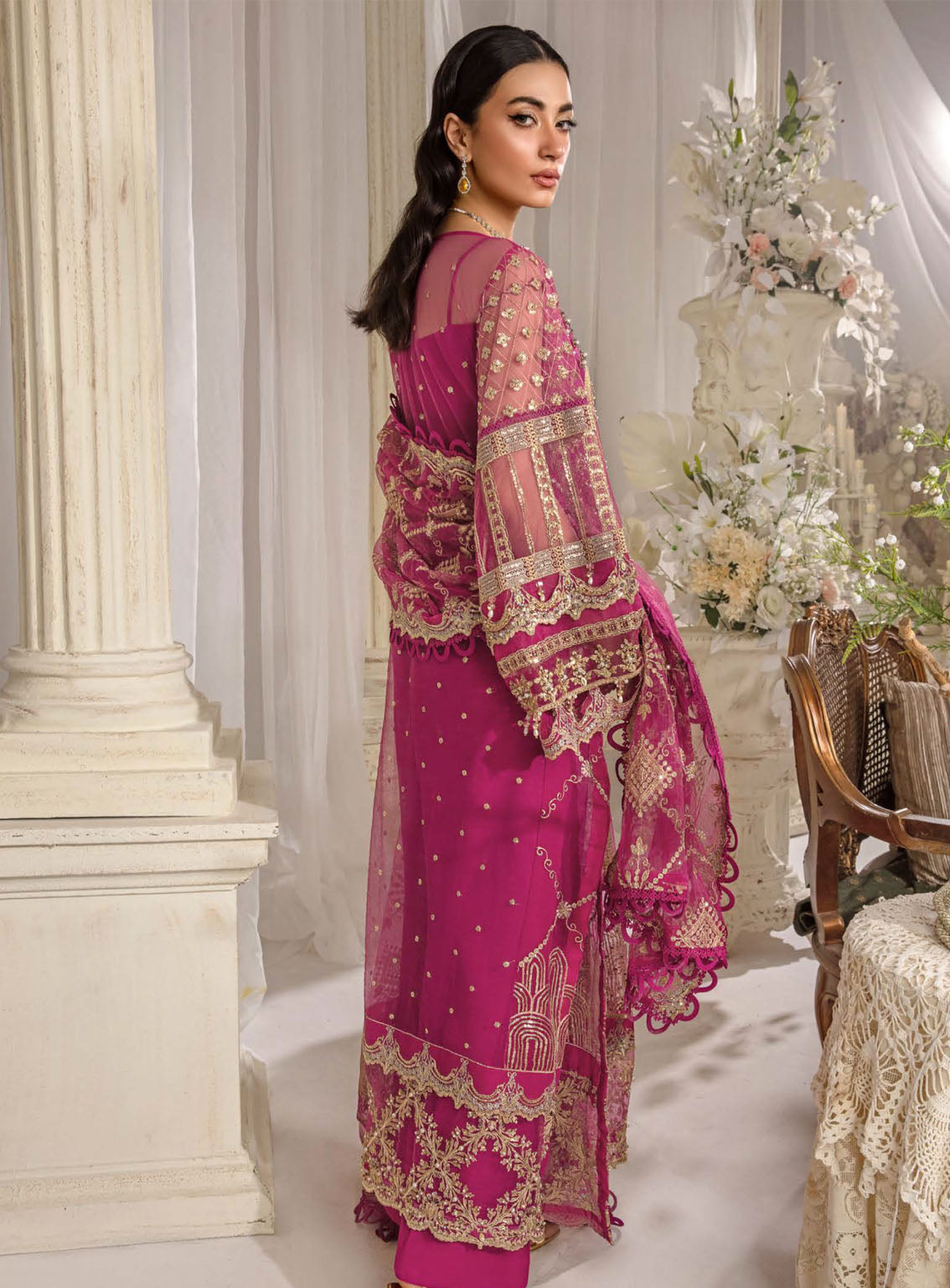 Evara By Elaf Embroidered Net Suits Unstitched 3 Piece - EL24EV EFE-07 REGALIA Evara By Elaf Embroidered Net Suits Unstitched 3 Piece - EL24EV EFE-07 REGALIA