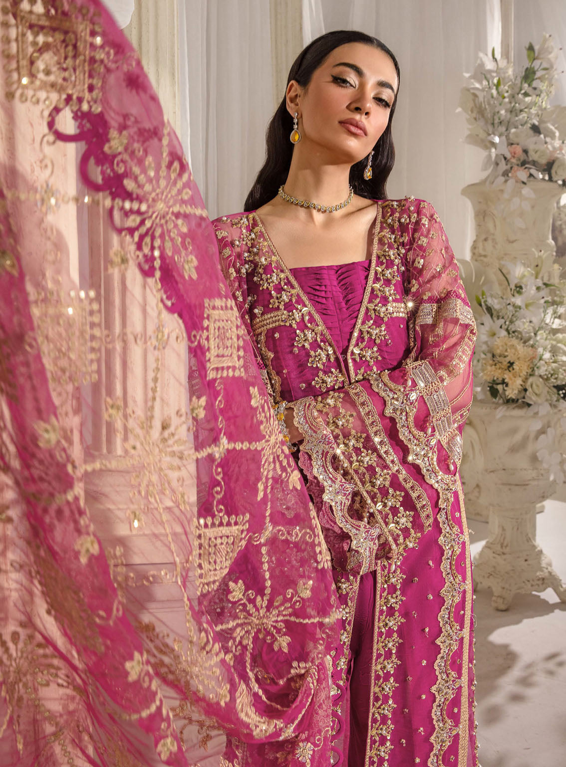 Evara By Elaf Embroidered Net Suits Unstitched 3 Piece - EL24EV EFE-07 REGALIA Evara By Elaf Embroidered Net Suits Unstitched 3 Piece - EL24EV EFE-07 REGALIA
