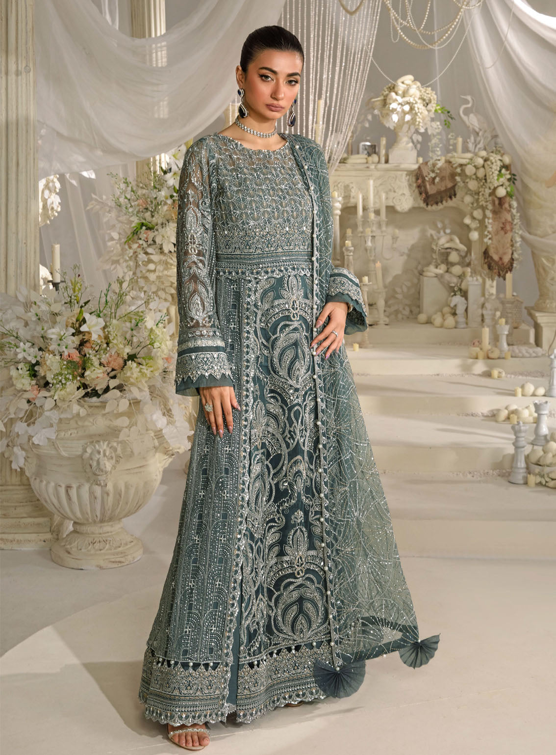 Evara By Elaf Embroidered Net Suits Unstitched 3 Piece - EL24EV EFE-08 NIRVANA Evara By Elaf Embroidered Net Suits Unstitched 3 Piece - EL24EV EFE-08 NIRVANA