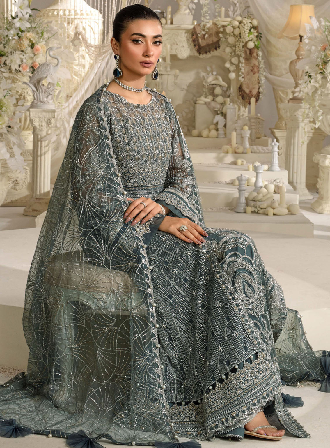 Evara By Elaf Embroidered Net Suits Unstitched 3 Piece - EL24EV EFE-08 NIRVANA Evara By Elaf Embroidered Net Suits Unstitched 3 Piece - EL24EV EFE-08 NIRVANA