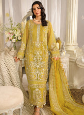 Evara By Elaf Embroidered Organza Suits Unstitched 3 Piece - EL24EV EFE-03 SUNLIT