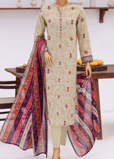 Everyday Prints By HZ Textile Printed Lawn 3 Piece Unstitched Suit HZ26FDP D-3324