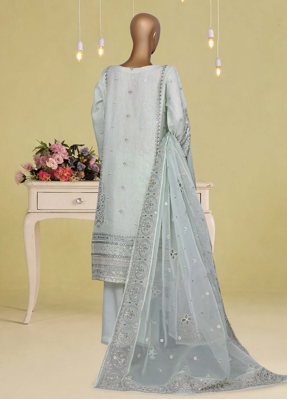Falsafaa By HZ Textiles Formals Embroidered Organza 3 Piece Stitched Suit HZ26FFEV8 D-229 Falsafaa By HZ Textiles Formals Embroidered Organza 3 Piece Stitched Suit HZ26FFEV8 D-229