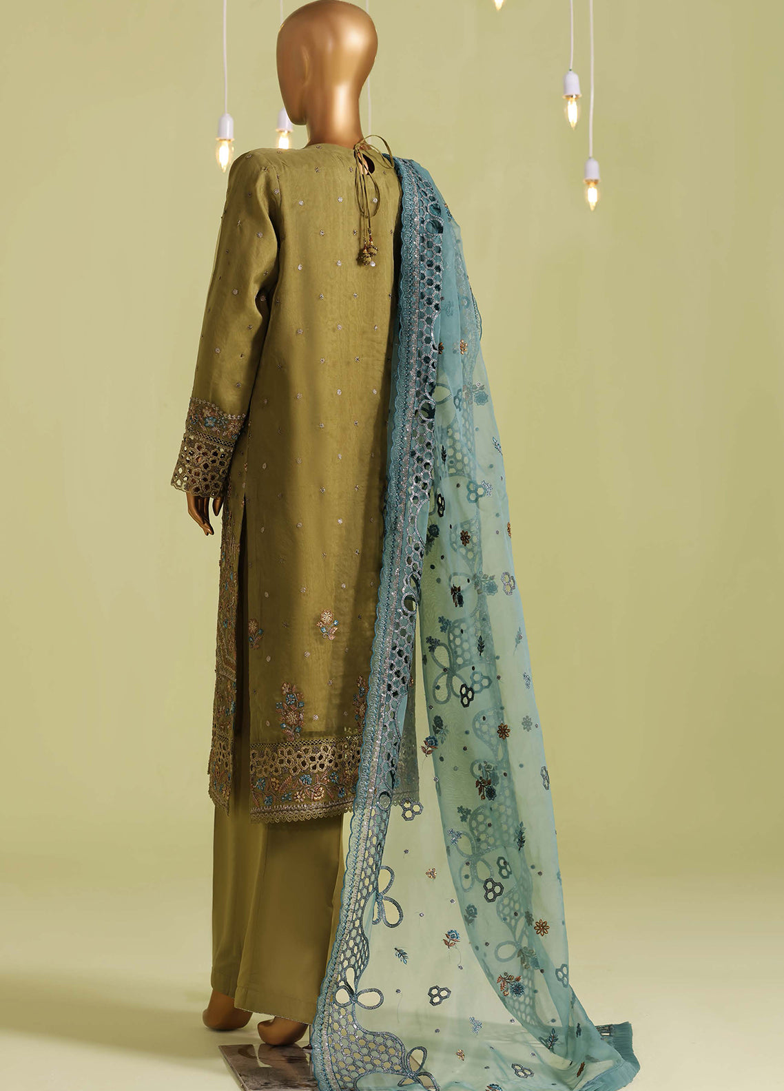 Falsafaa By HZ Textiles Formals Embroidered Organza 3 Piece Stitched Suit HZ26FFEV8 D-235-GRN Falsafaa By HZ Textiles Formals Embroidered Organza 3 Piece Stitched Suit HZ26FFEV8 D-235-GRN