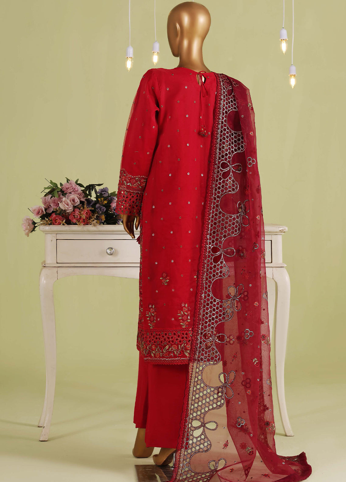 Falsafaa By HZ Textiles Formals Embroidered Organza 3 Piece Stitched Suit HZ26FFEV8 D-235-PNK Falsafaa By HZ Textiles Formals Embroidered Organza 3 Piece Stitched Suit HZ26FFEV8 D-235-PNK
