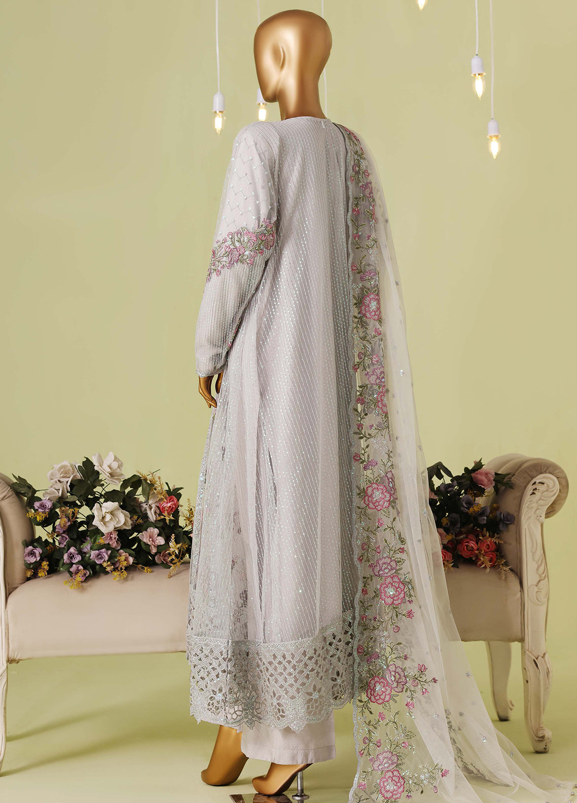 Falsafaa By HZ Textiles Formals Embroidered Organza 3 Piece Stitched Suit HZ26FFEV8 D-237-CBLU Falsafaa By HZ Textiles Formals Embroidered Organza 3 Piece Stitched Suit HZ26FFEV8 D-237-CBLU