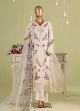Falsafaa By HZ Textiles Formals Embroidered Organza 3 Piece Stitched Suit HZ26FFEV8 D-237-CRM