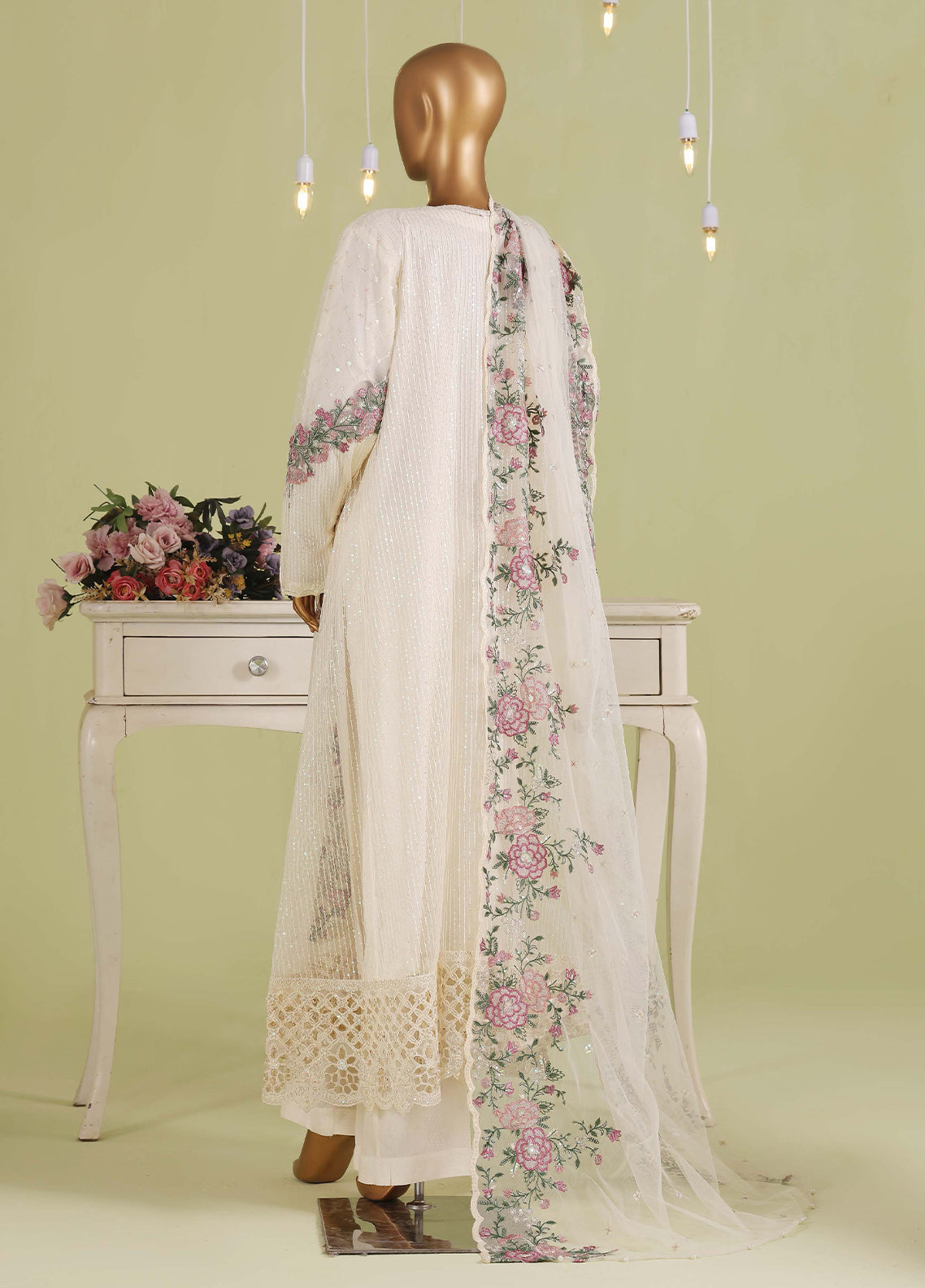 Falsafaa By HZ Textiles Formals Embroidered Organza 3 Piece Stitched Suit HZ26FFEV8 D-237-CRM Falsafaa By HZ Textiles Formals Embroidered Organza 3 Piece Stitched Suit HZ26FFEV8 D-237-CRM