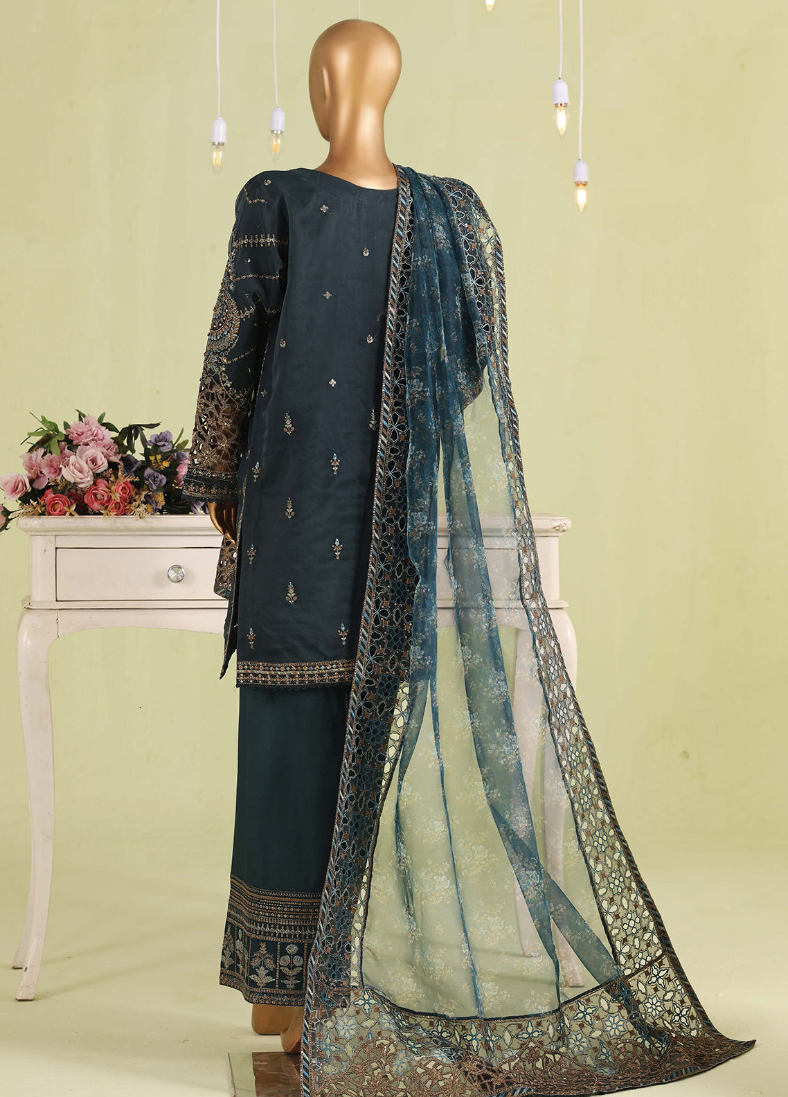 Falsafaa By HZ Textiles Formals Embroidered Organza 3 Piece Stitched Suit HZ26FFEV8 D-238-MGRN Falsafaa By HZ Textiles Formals Embroidered Organza 3 Piece Stitched Suit HZ26FFEV8 D-238-MGRN
