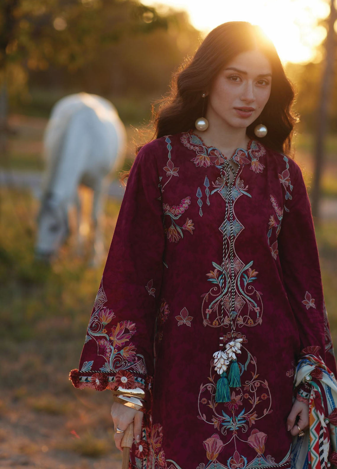 Farah Talib Aziz Luxury Embroidered Lawn 3 Piece Unstitched Suit FTA26LL D-02 SOFIA SCARLET Farah Talib Aziz Luxury Embroidered Lawn 3 Piece Unstitched Suit FTA26LL D-02 SOFIA SCARLET
