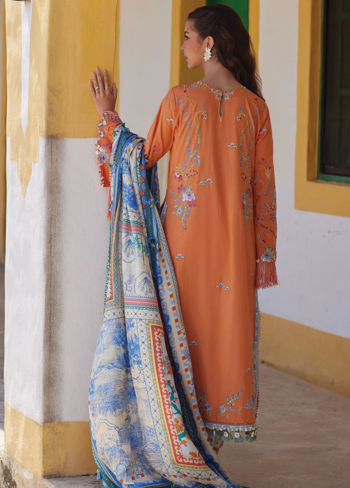 Farah Talib Aziz Luxury Embroidered Lawn 3 Piece Unstitched Suit FTA26LL D-04 LUCIA BURNT ORANGE Farah Talib Aziz Luxury Embroidered Lawn 3 Piece Unstitched Suit FTA26LL D-04 LUCIA BURNT ORANGE