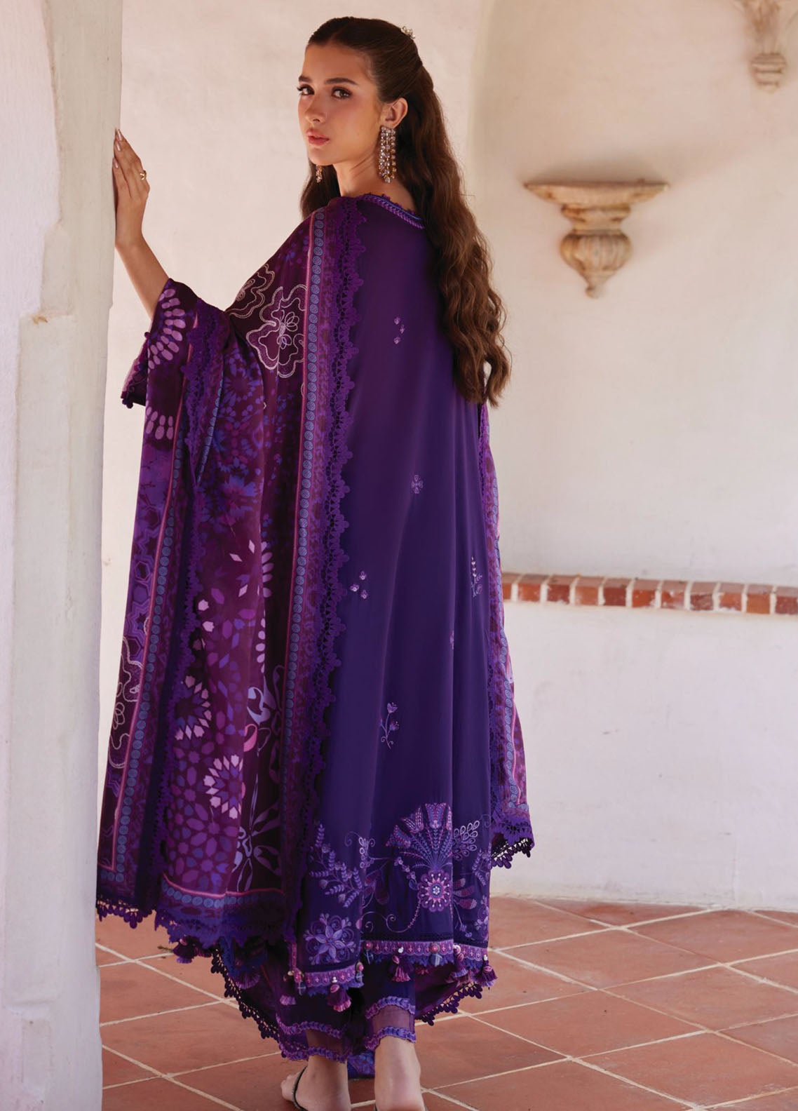 Farah Talib Aziz Luxury Embroidered Lawn 3 Piece Unstitched Suit FTA26LL D-06 VICENTA VIOLET Farah Talib Aziz Luxury Embroidered Lawn 3 Piece Unstitched Suit FTA26LL D-06 VICENTA VIOLET