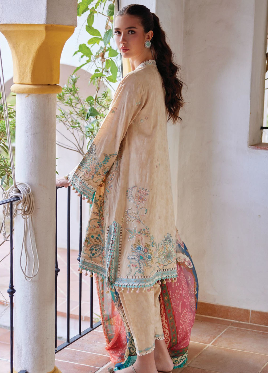 Farah Talib Aziz Luxury Embroidered Lawn 3 Piece Unstitched Suit FTA26LL D-12 ISABELLA SAND Farah Talib Aziz Luxury Embroidered Lawn 3 Piece Unstitched Suit FTA26LL D-12 ISABELLA SAND