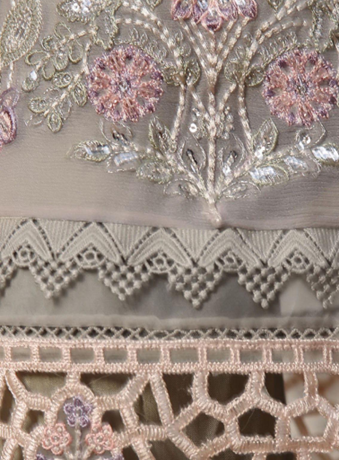 Fasaane By HZ Textile Embroidered Chiffon Suits Stitched 3 Piece - HZ24FC HZK-164 GREY Fasaane By HZ Textile Embroidered Chiffon Suits Stitched 3 Piece - HZ24FC HZK-164 GREY
