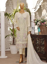 Fasaane By HZ Textile Embroidered Chiffon Suits Stitched 3 Piece - HZ24FC HZK-164 LEMON