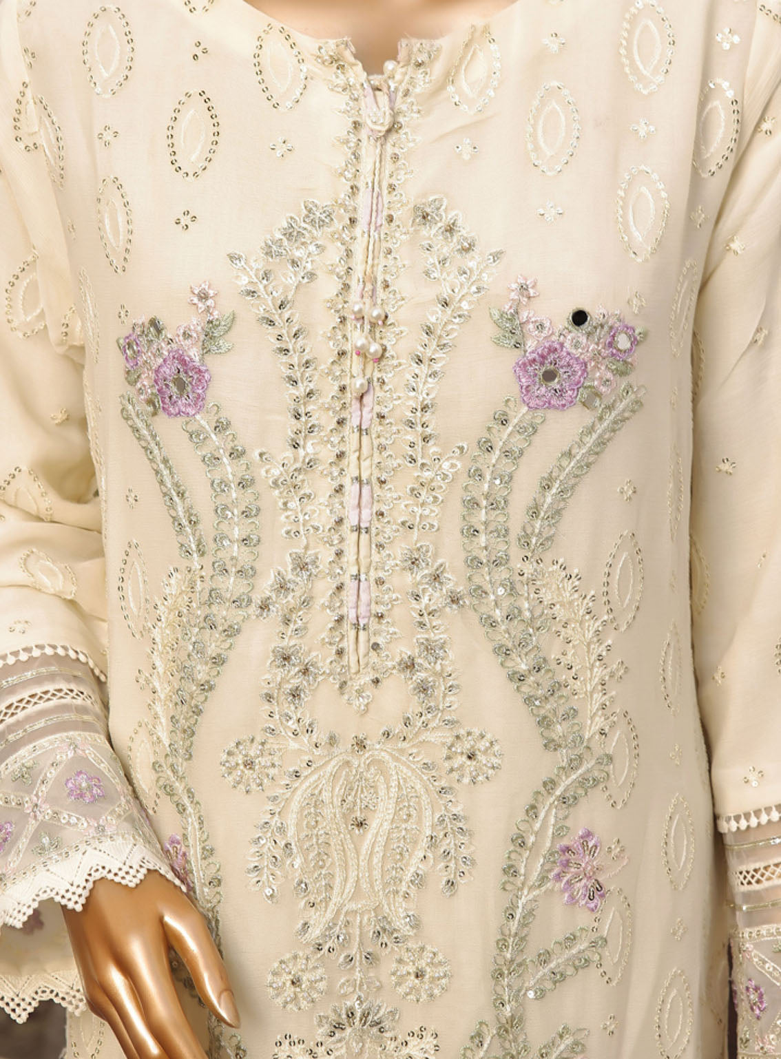 Fasaane By HZ Textile Embroidered Chiffon Suits Stitched 3 Piece - HZ24FC HZK-164 LEMON Fasaane By HZ Textile Embroidered Chiffon Suits Stitched 3 Piece - HZ24FC HZK-164 LEMON