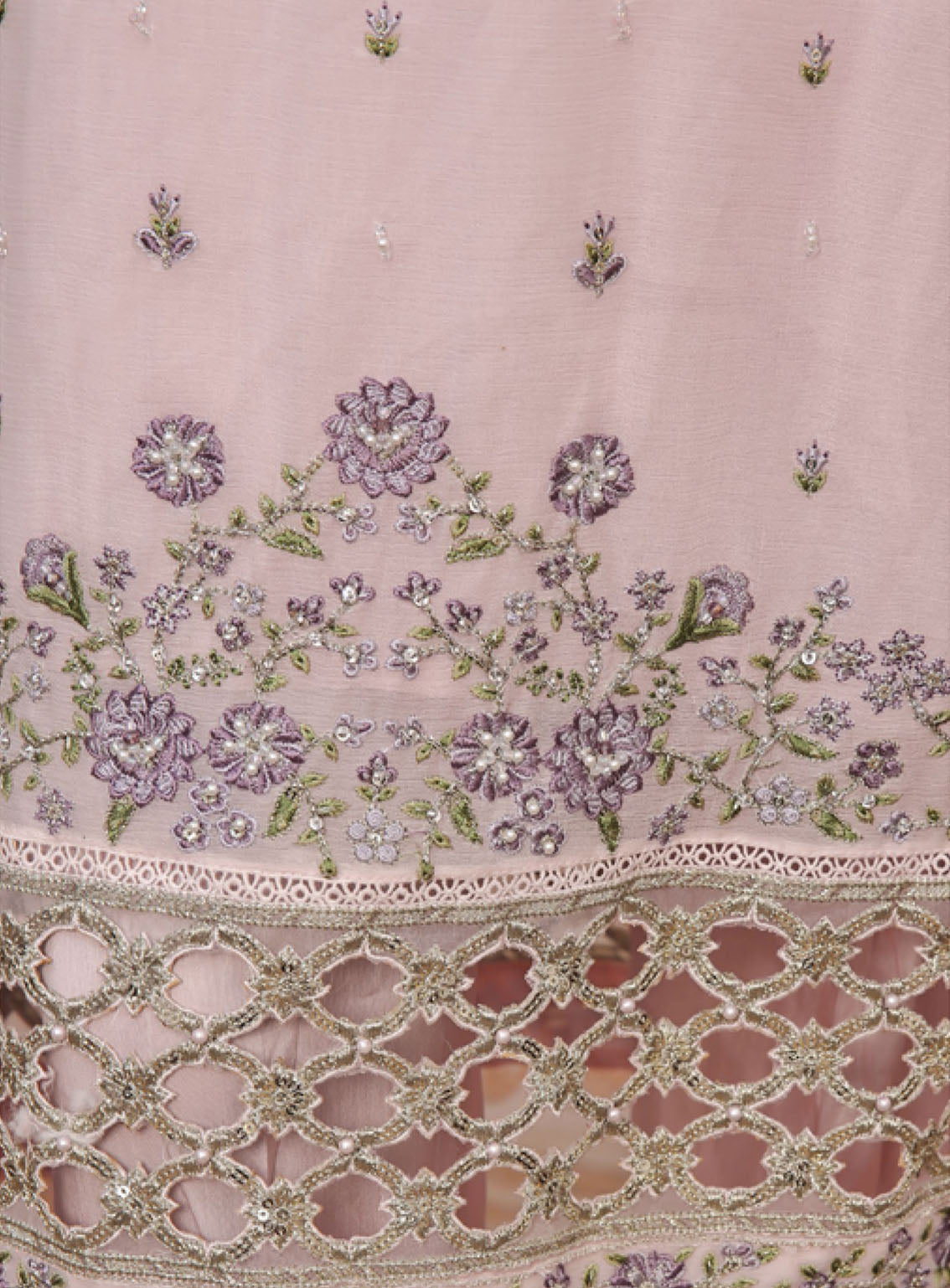 Fasaane By HZ Textile Embroidered Chiffon Suits Stitched 3 Piece - HZ24FC HZK-166 PINK Fasaane By HZ Textile Embroidered Chiffon Suits Stitched 3 Piece - HZ24FC HZK-166 PINK