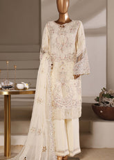 Fasaane By HZ Textiles Formals Embroidered Chiffon 3 Piece Stitched Suit HZ26FFECV1 D-HZK-236-CRM