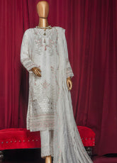 Fasaane by HZ Textiles Embroidered Chiffon Suits Stitched 3 Piece - HZ25FCF HZK-209 CREAM