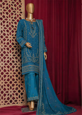 Fasaane by HZ Textiles Embroidered Chiffon Suits Stitched 3 Piece - HZ25FCF HZK-210 ZINC