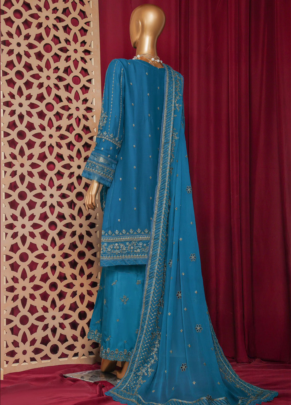 Fasaane by HZ Textiles Embroidered Chiffon Suits Stitched 3 Piece - HZ25FCF HZK-210 ZINC Fasaane by HZ Textiles Embroidered Chiffon Suits Stitched 3 Piece - HZ25FCF HZK-210 ZINC