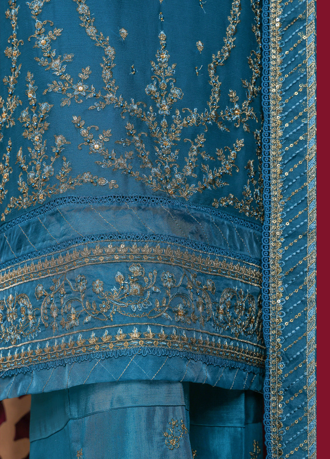 Fasaane by HZ Textiles Embroidered Chiffon Suits Stitched 3 Piece - HZ25FCF HZK-210 ZINC Fasaane by HZ Textiles Embroidered Chiffon Suits Stitched 3 Piece - HZ25FCF HZK-210 ZINC