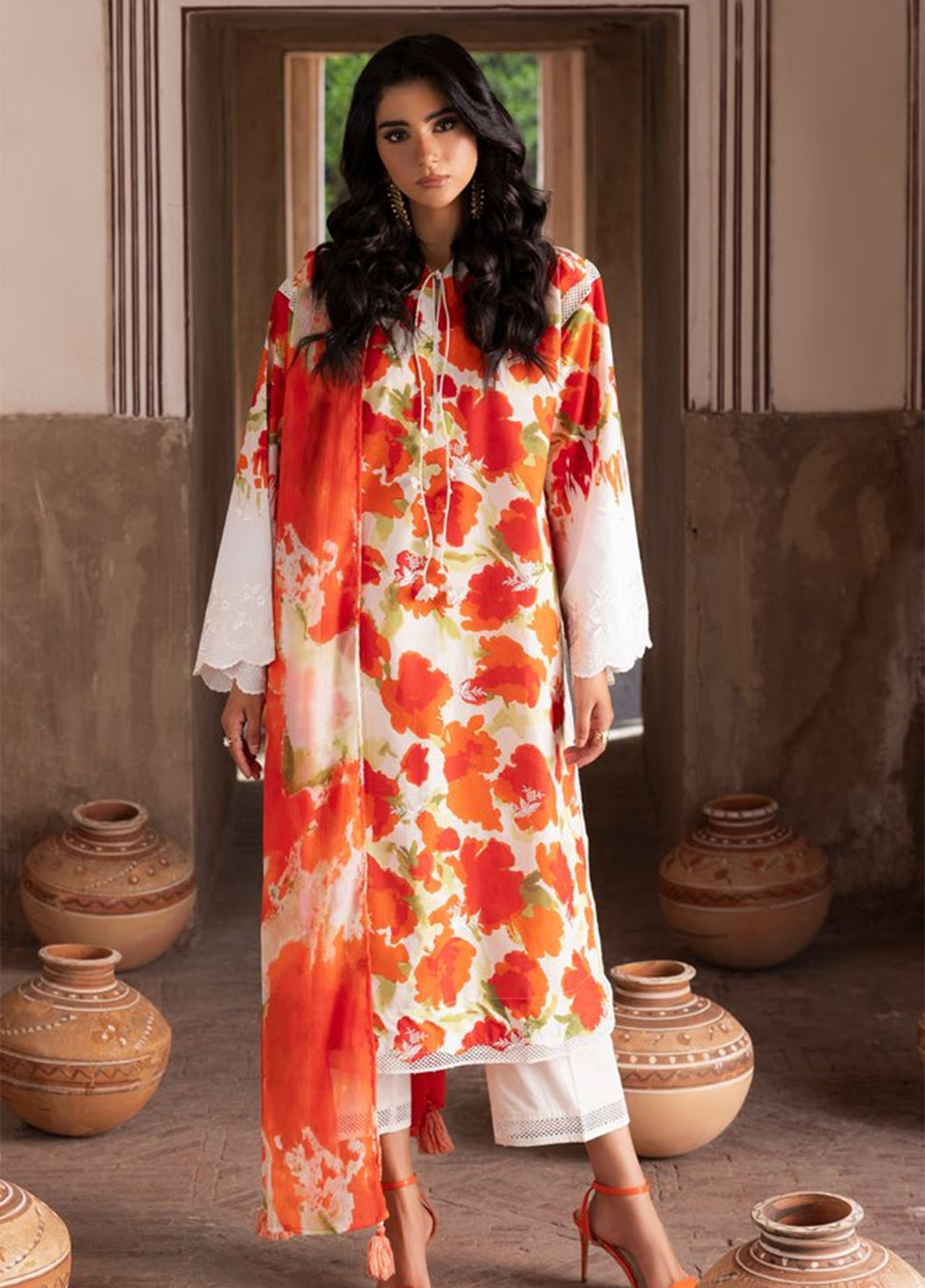 Flora By Gul Ahmed Embroidered Lawn 3 Piece Unstitched Suit GA26FEC D-BM-62056 Flora By Gul Ahmed Embroidered Lawn 3 Piece Unstitched Suit GA26FEC D-BM-62056