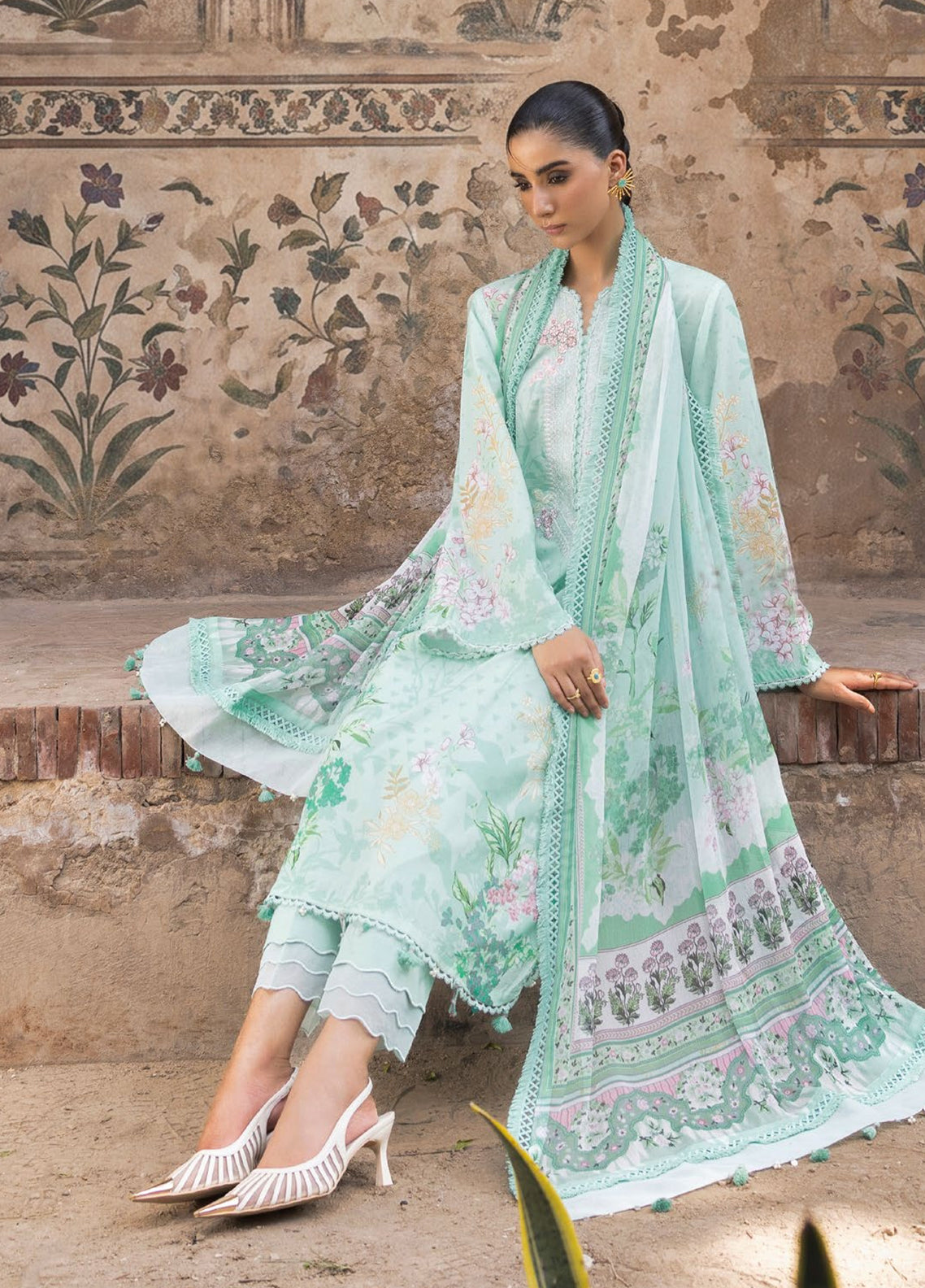 Flora By Gul Ahmed Embroidered Lawn 3 Piece Unstitched Suit GA26FEC D-BM-62060 Flora By Gul Ahmed Embroidered Lawn 3 Piece Unstitched Suit GA26FEC D-BM-62060