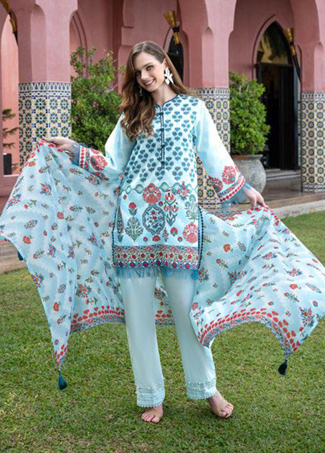 Floral Blush By Gul Ahmed Printed Lawn 3 Piece Unstitched Suit GA26FB D-CL-62080B Floral Blush By Gul Ahmed Printed Lawn 3 Piece Unstitched Suit GA26FB D-CL-62080B
