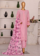 Floral Vibes By HZ Textile Embroidered Appliquekari Lawn 3 Piece Unstitched Suit HZ26FVAE D-FVE-02