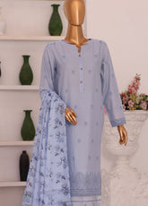Floral Vibes By HZ Textile Embroidered Appliquekari Lawn 3 Piece Unstitched Suit HZ26FVAE D-FVE-04