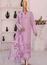 Floral Vibes By HZ Textile Embroidered Appliquekari Lawn 3 Piece Unstitched Suit HZ26FVAE D-FVE-07