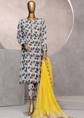 Florence by HZ Textile Printed Linen Suits Stitched 3 Piece - HZ24FPL PLC-908