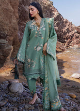 Flow by Crimson Embroidered Lawn Suits Unstitched 3 Piece - CSS25FL 5A PARSI THREADS