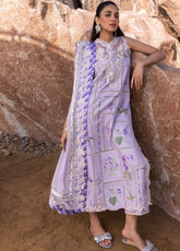 Flow by Crimson Embroidered Lawn Suits Unstitched 3 Piece - CSS25FL 7A A GIRL IN THE GARDEN